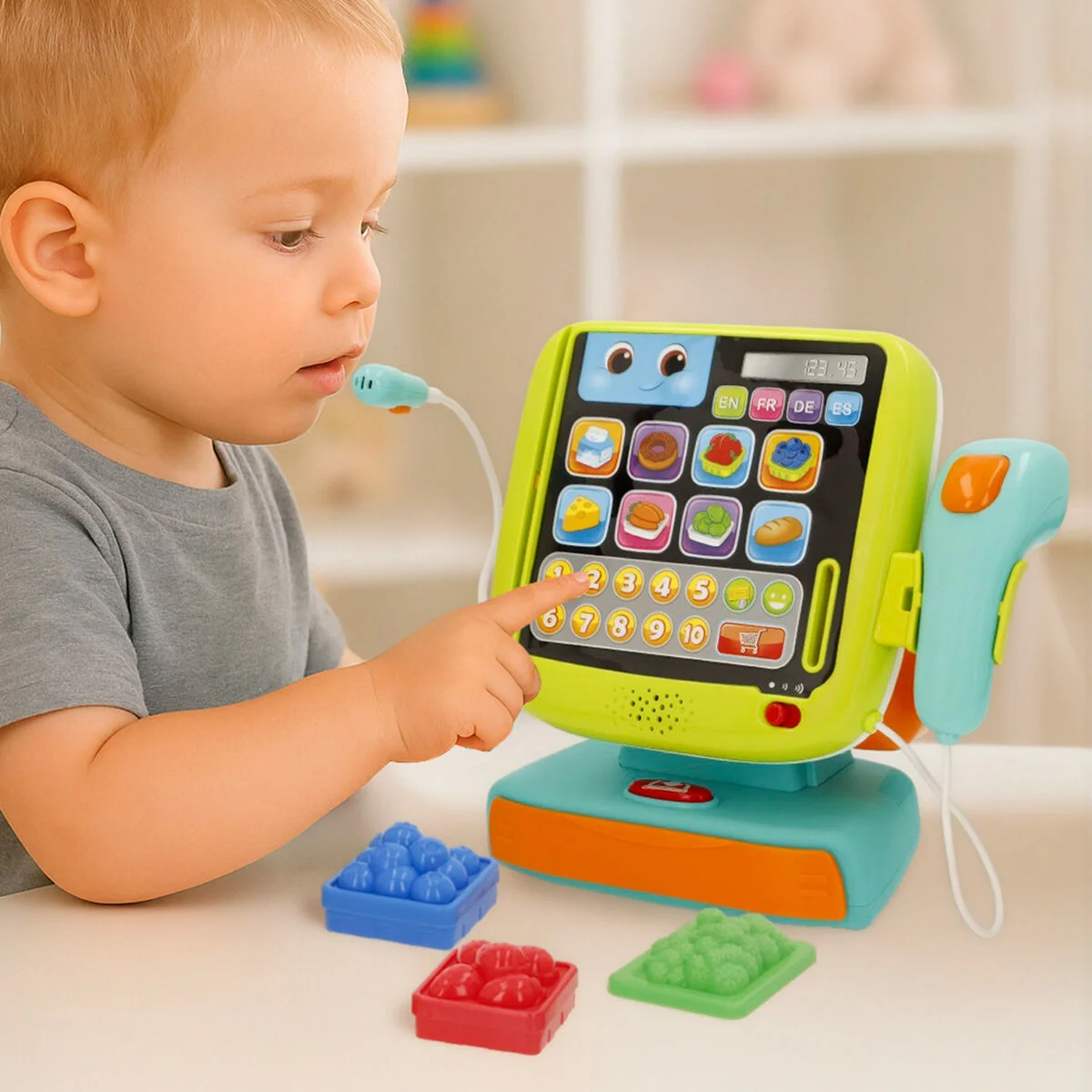 Caja Registradora de Madera con Accesorios Winfun 24 X 23 X 11 CM (2 Unidades)