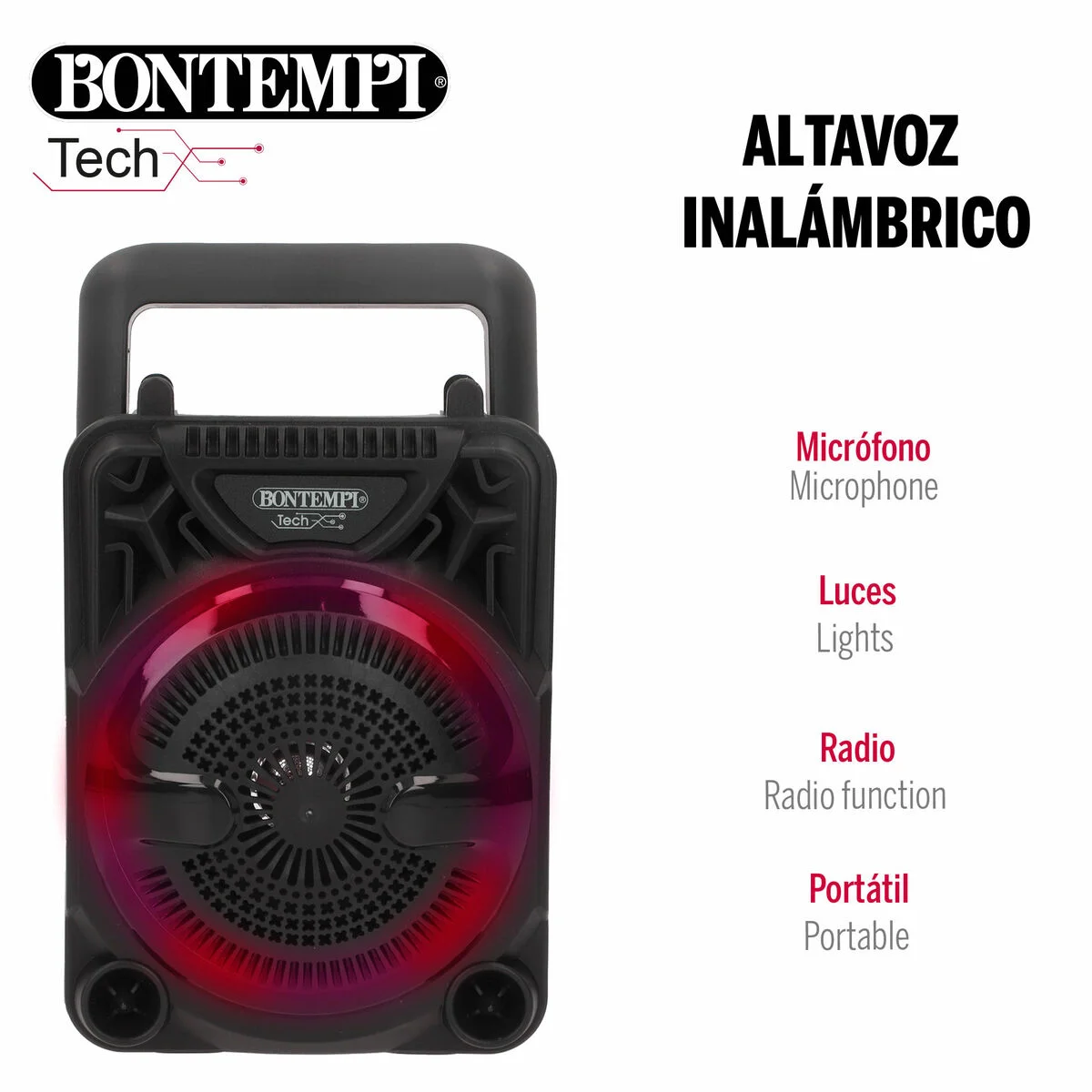 Altavoz con Micrófono Karaoke Bontempi 12 Unidades