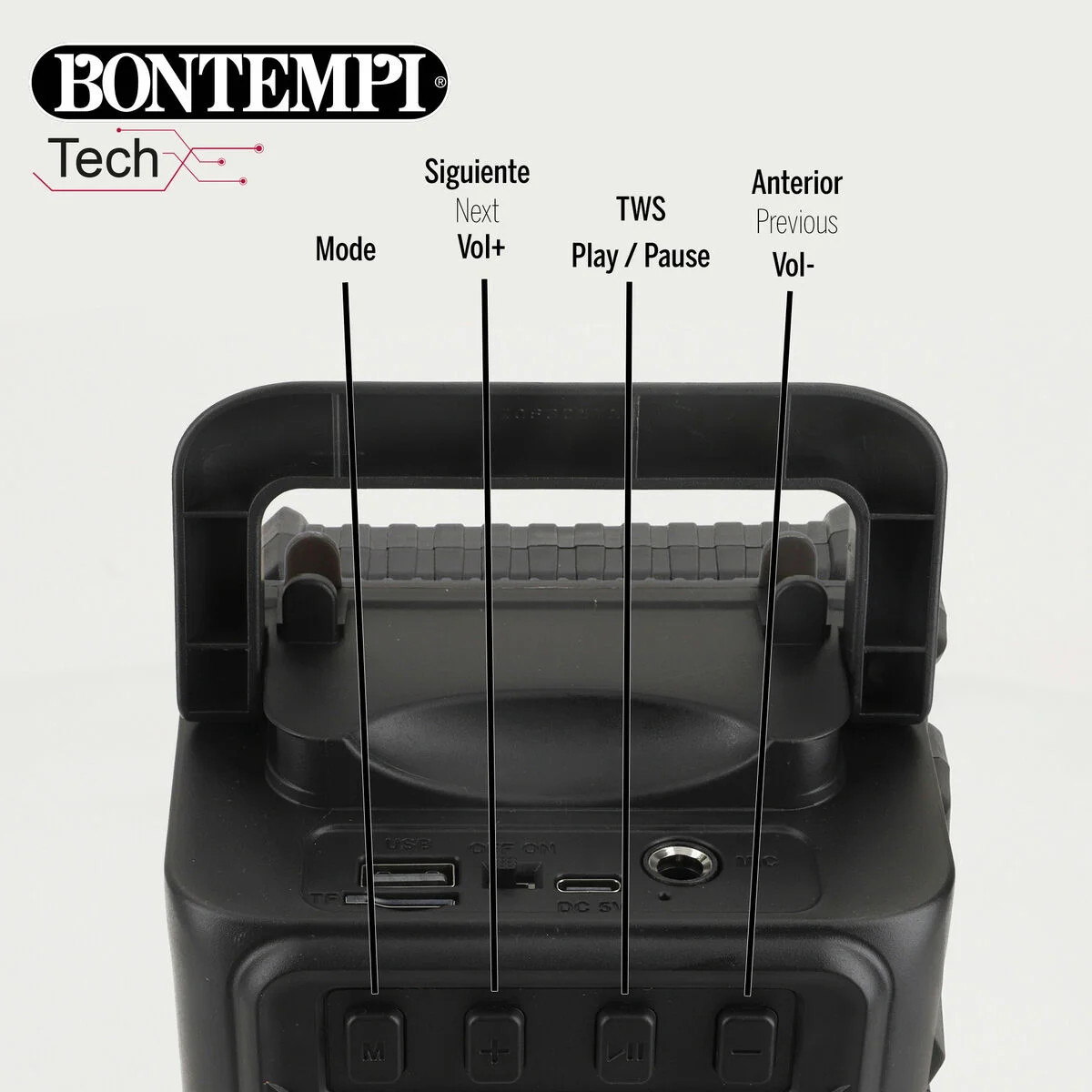 Altavoz con Micrófono Karaoke Bontempi 12 Unidades