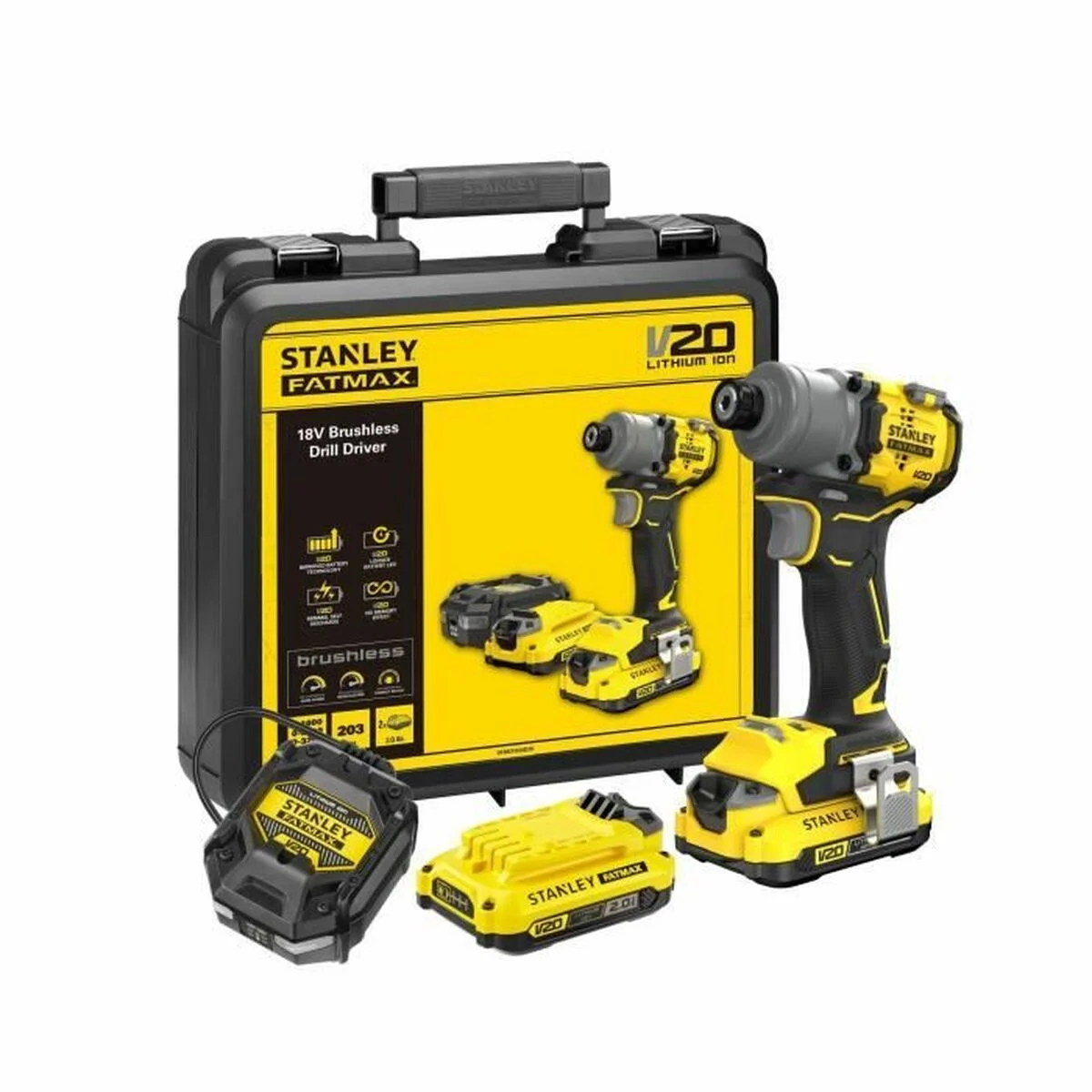 Atornillador de impacto Stanley SFMCF830D2K-QW 18V 203 Nm
