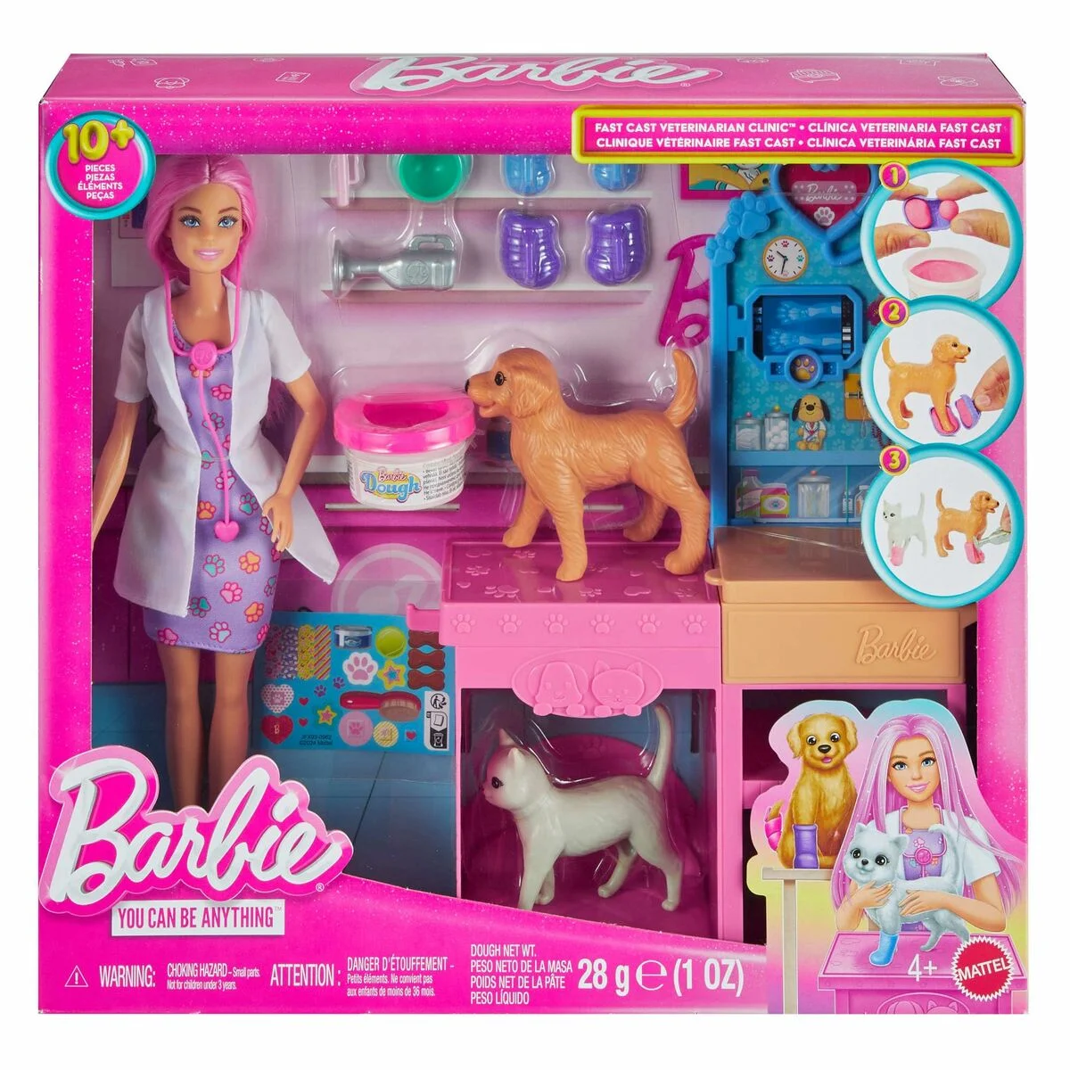 Playset Barbie Veterinarian Clinic 15 Piezas