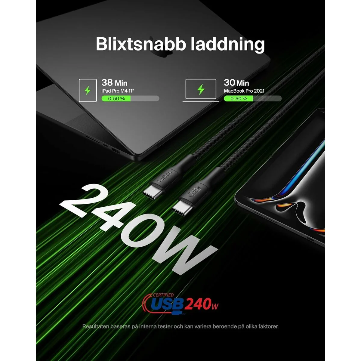 Cable USB a Lightning Belkin CAB025HQ2MBK Negro 2 m