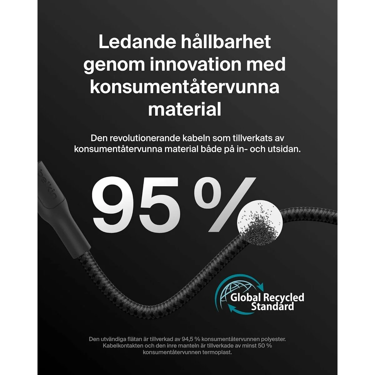 Cable USB a Lightning Belkin CAB025HQ2MBK Negro 2 m