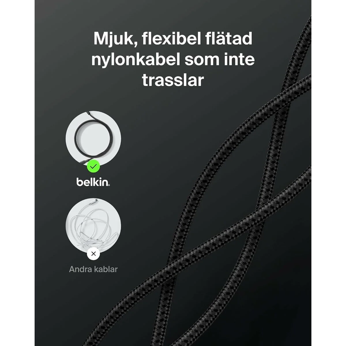 Cable USB a Lightning Belkin CAB025HQ2MBK Negro 2 m