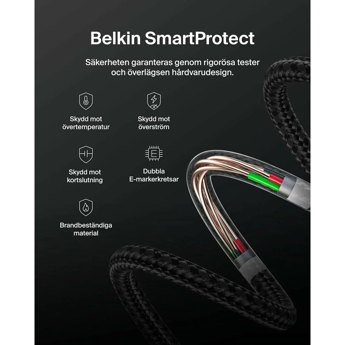 Cable USB a Lightning Belkin CAB025HQ2MBK Negro 2 m