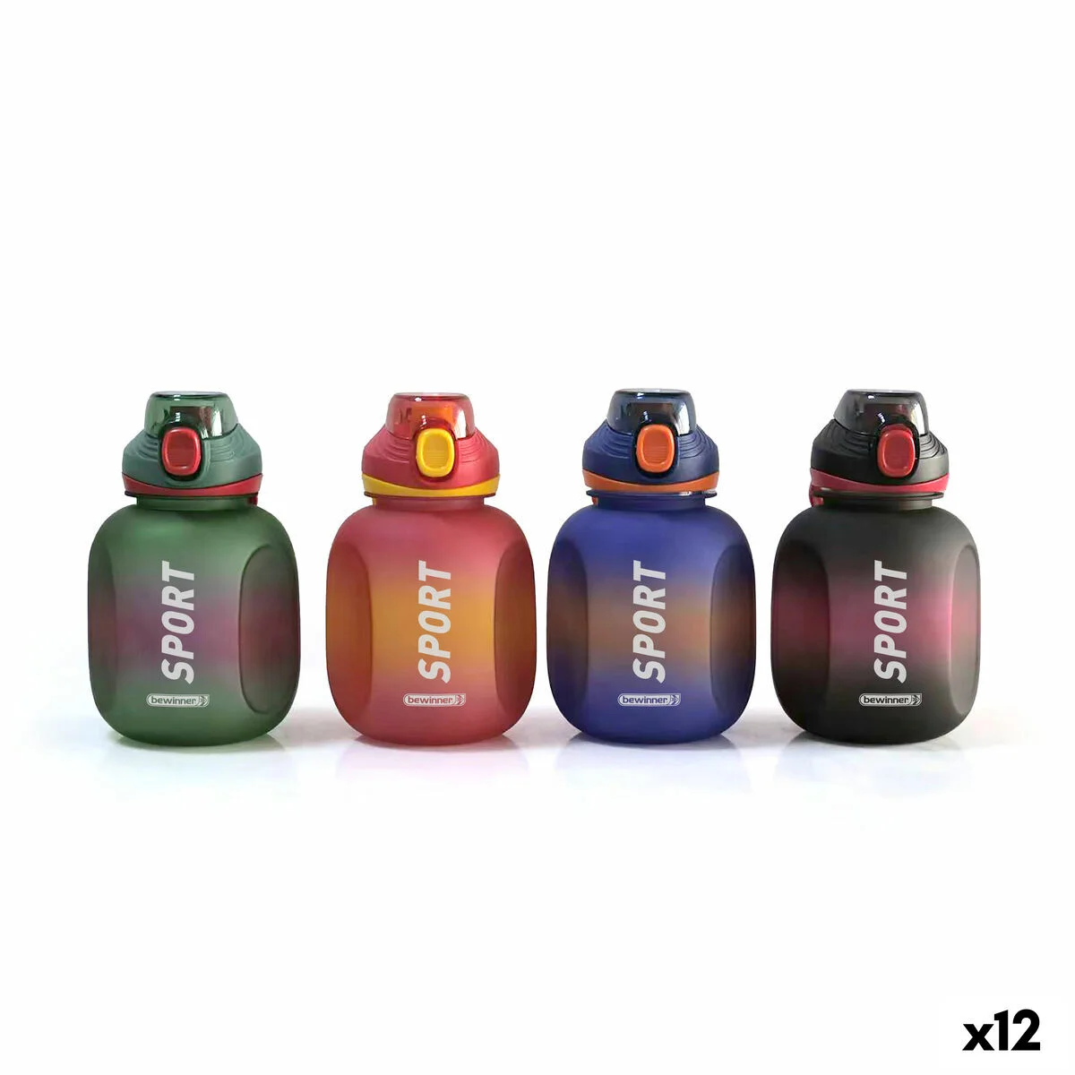 Botella de Agua Bewinner 1 L 10 x 17 cm (12 Unidades)