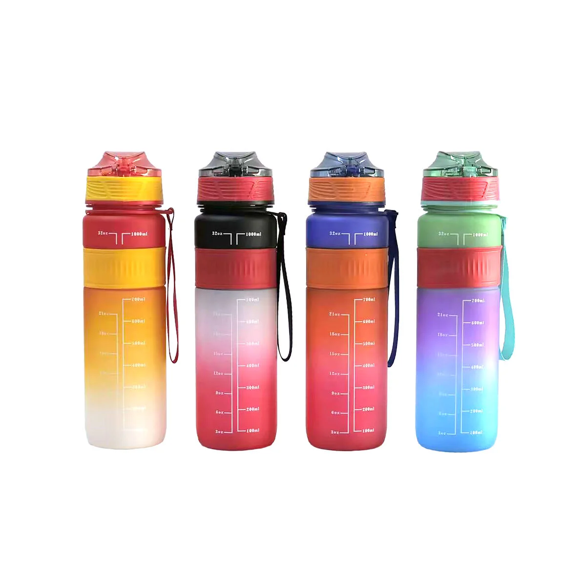 Botella de Agua Bewinner Multicolor 1 L 7,8 x 28 cm (12 Unidades)