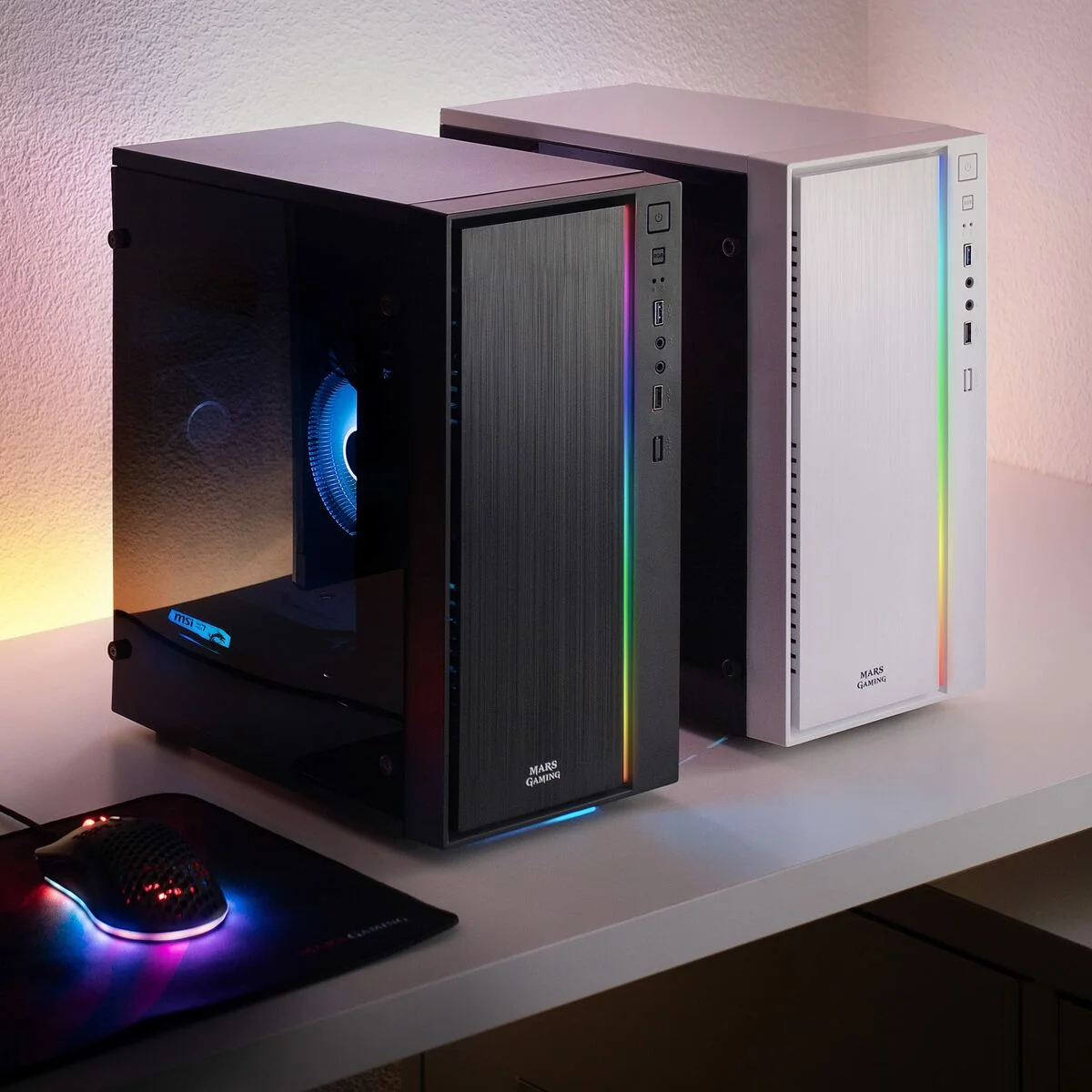 Caja Minitorre Micro ATX / ITX Mars Gaming MCM Negro