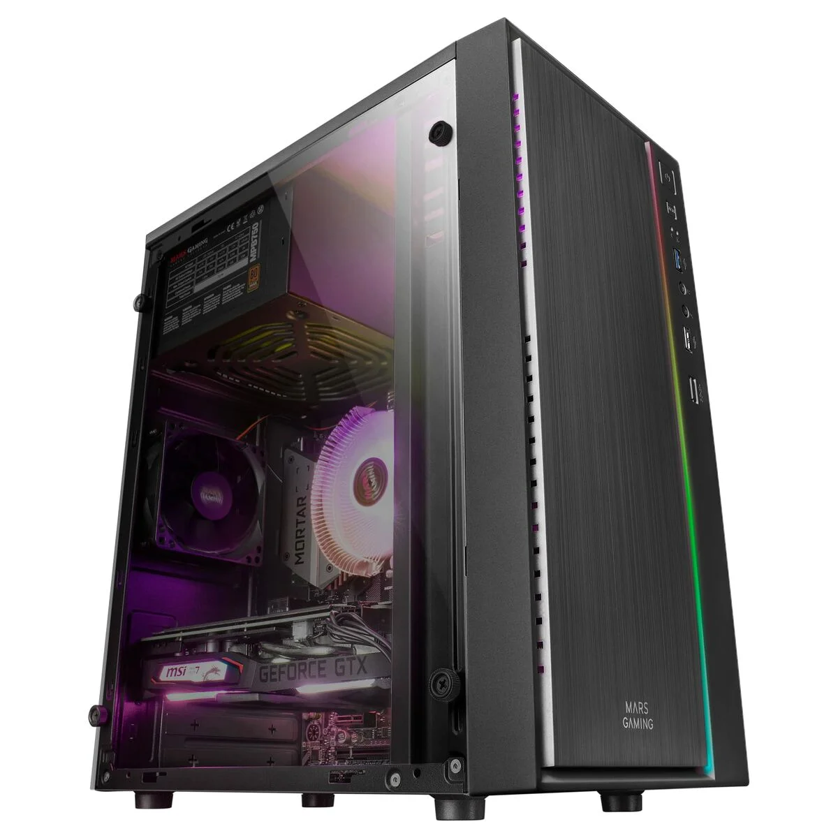 Caja Minitorre Micro ATX / ITX Mars Gaming MCM Negro