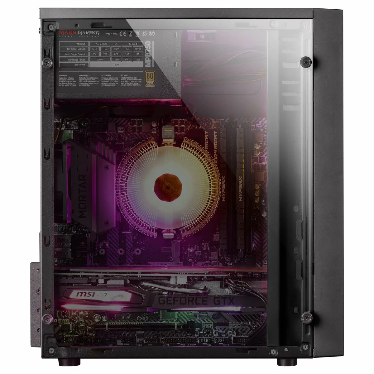 Caja Minitorre Micro ATX / ITX Mars Gaming MCM Negro