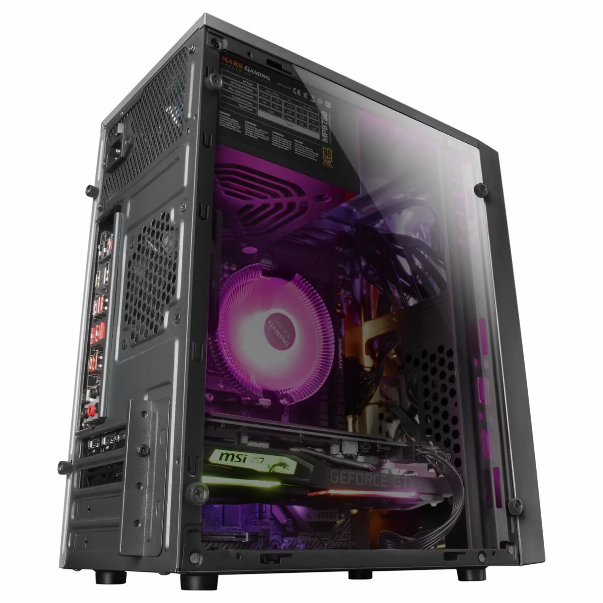 Caja Minitorre Micro ATX / ITX Mars Gaming MCM Negro