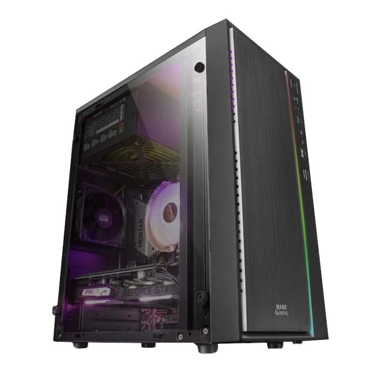 Caja Minitorre Micro ATX / ITX Mars Gaming MCM Negro