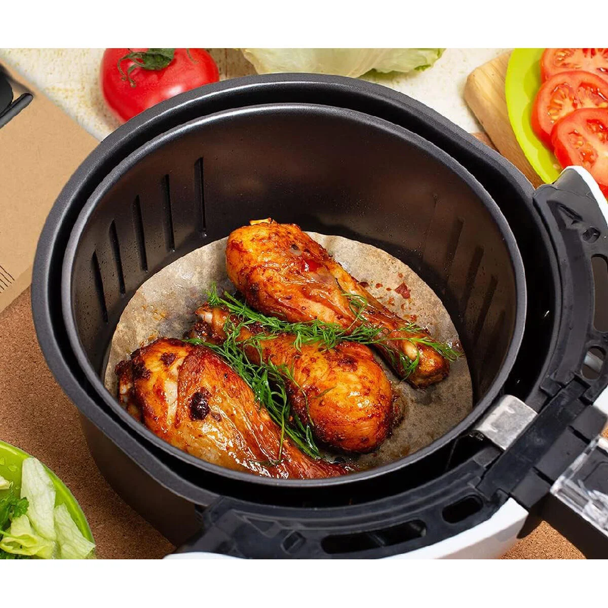 Papel para freidora de aire Inde 20 cm (24 Unidades)