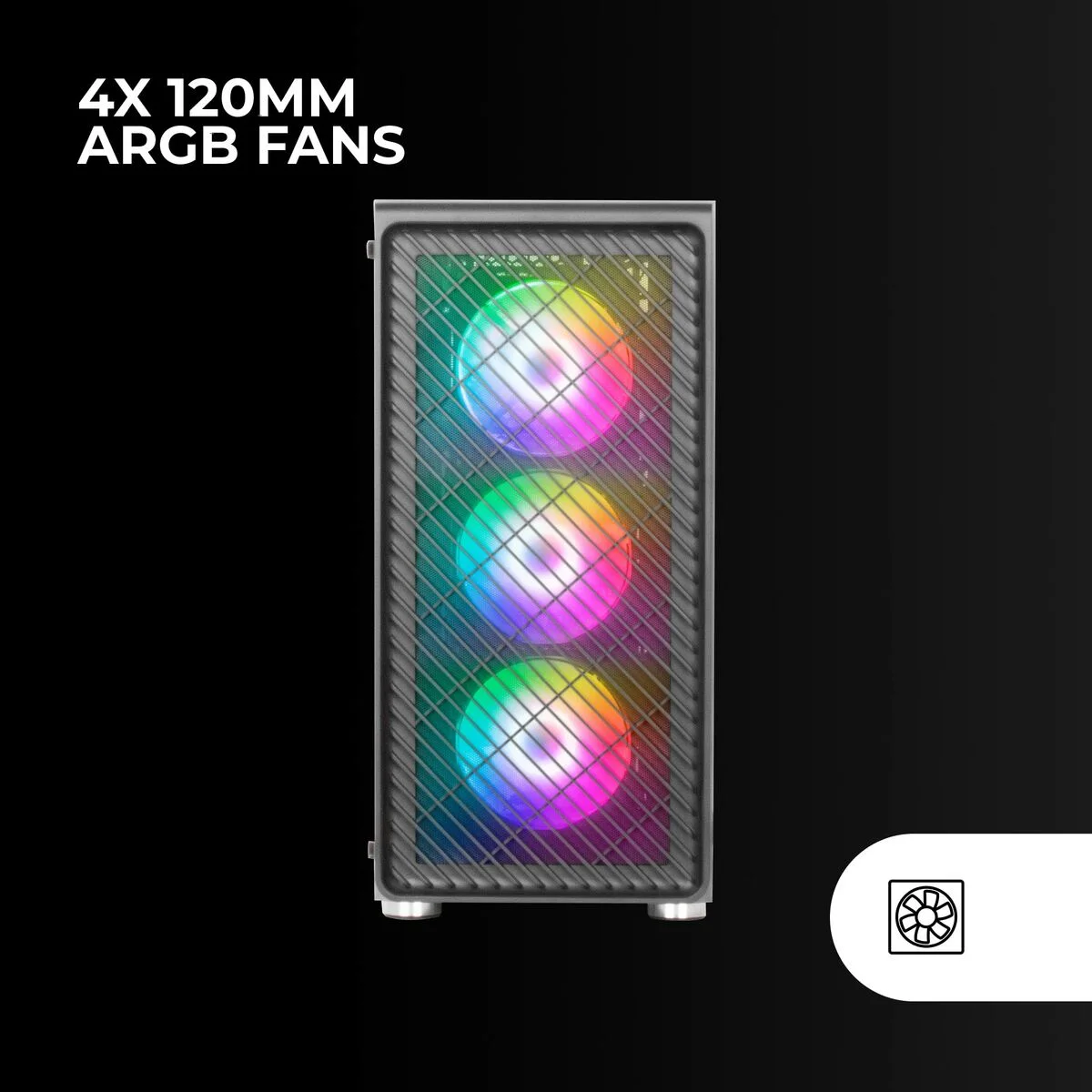 Caja Semitorre ATX Mars Gaming MCF Negro