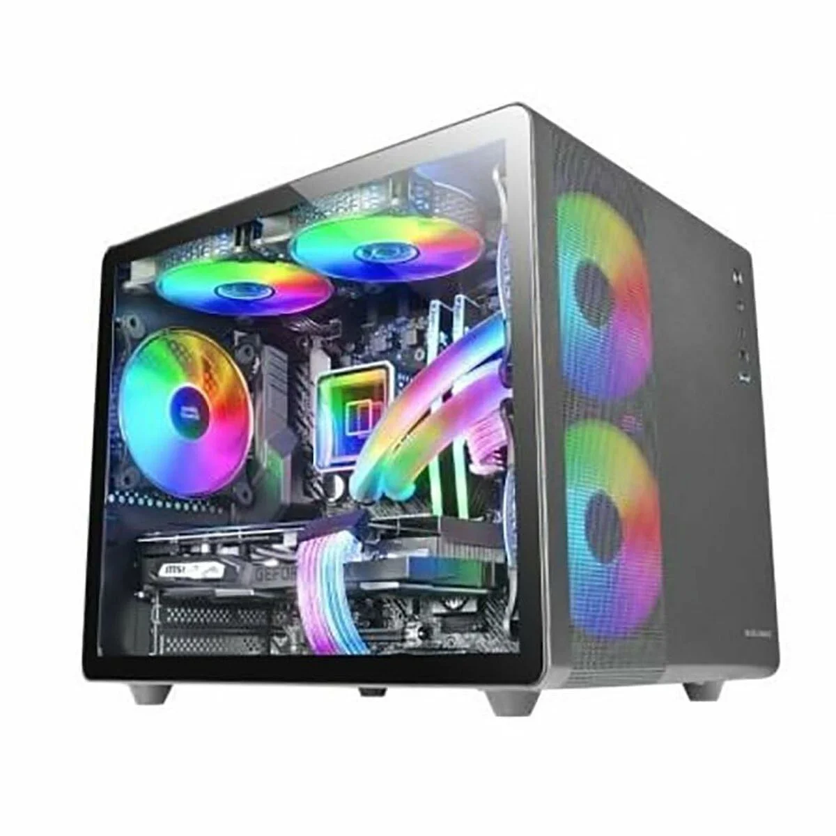 Caja Semitorre ATX Mars Gaming MC400 Blanco Negro