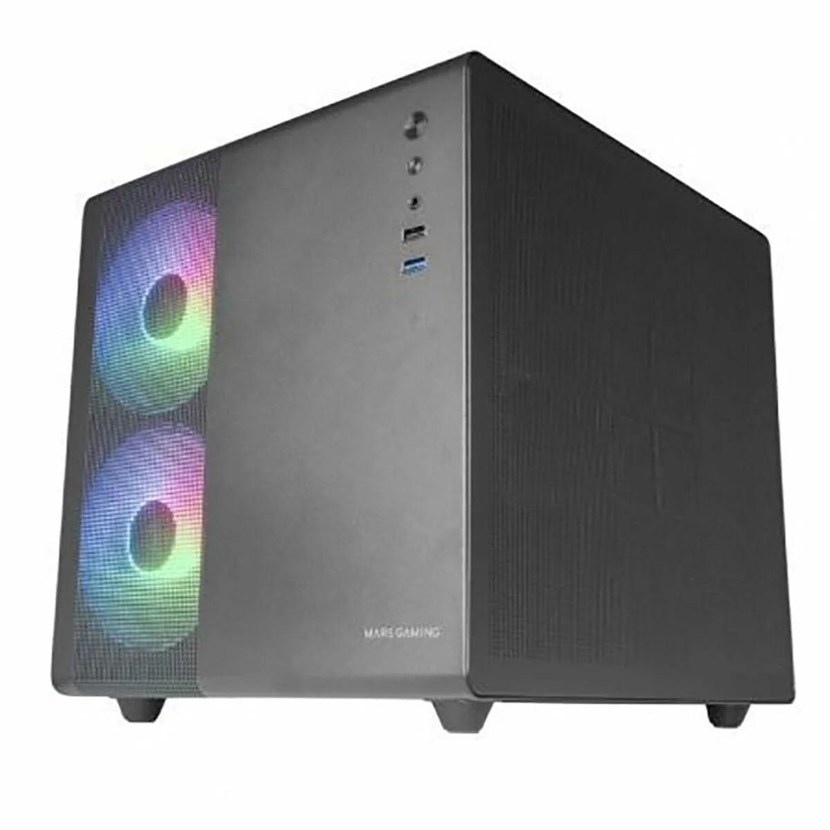 Caja Semitorre ATX Mars Gaming MC400 Blanco Negro