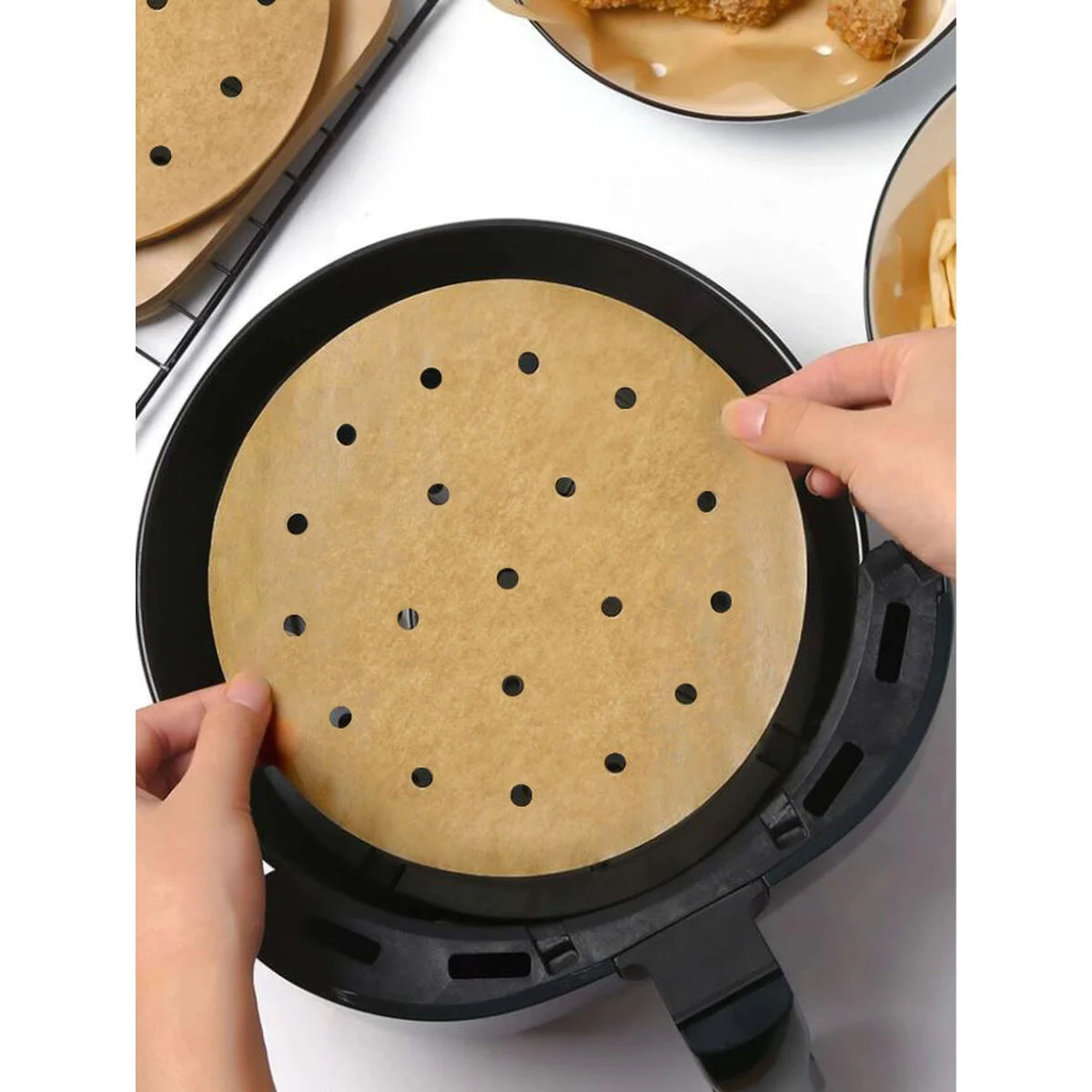 Papel para freidora de aire Inde 20 cm (24 Unidades)