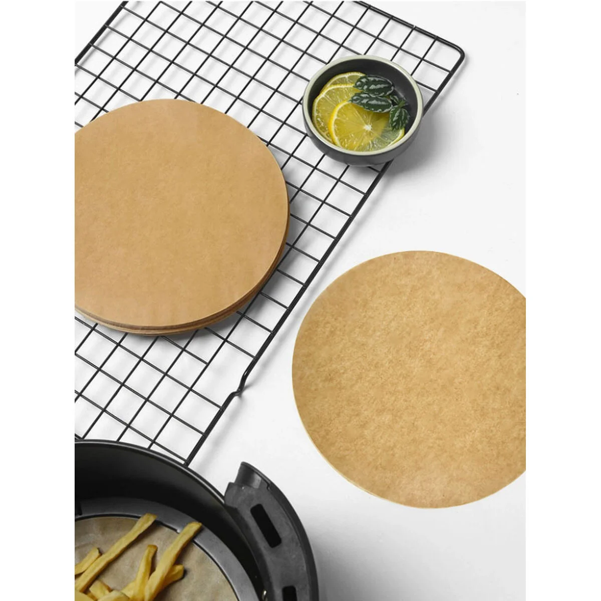 Papel para freidora de aire Inde 23 cm (24 Unidades)