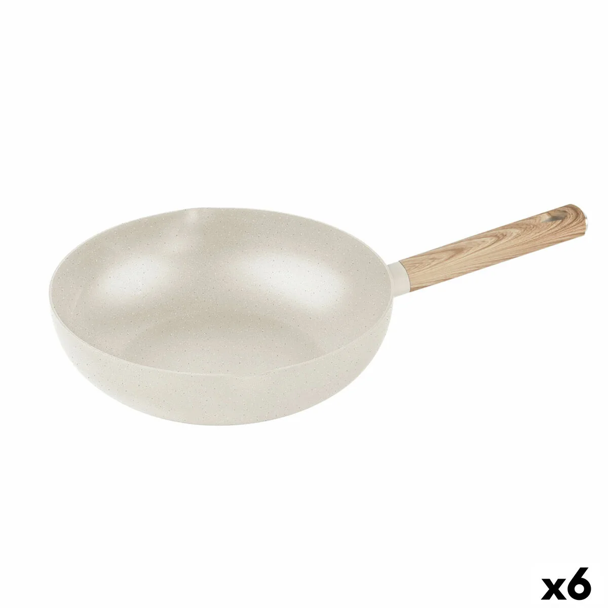 Sartén Wok Quttin ECOOK Blanco 28 x 8 cm 2,8 mm (6 Unidades)