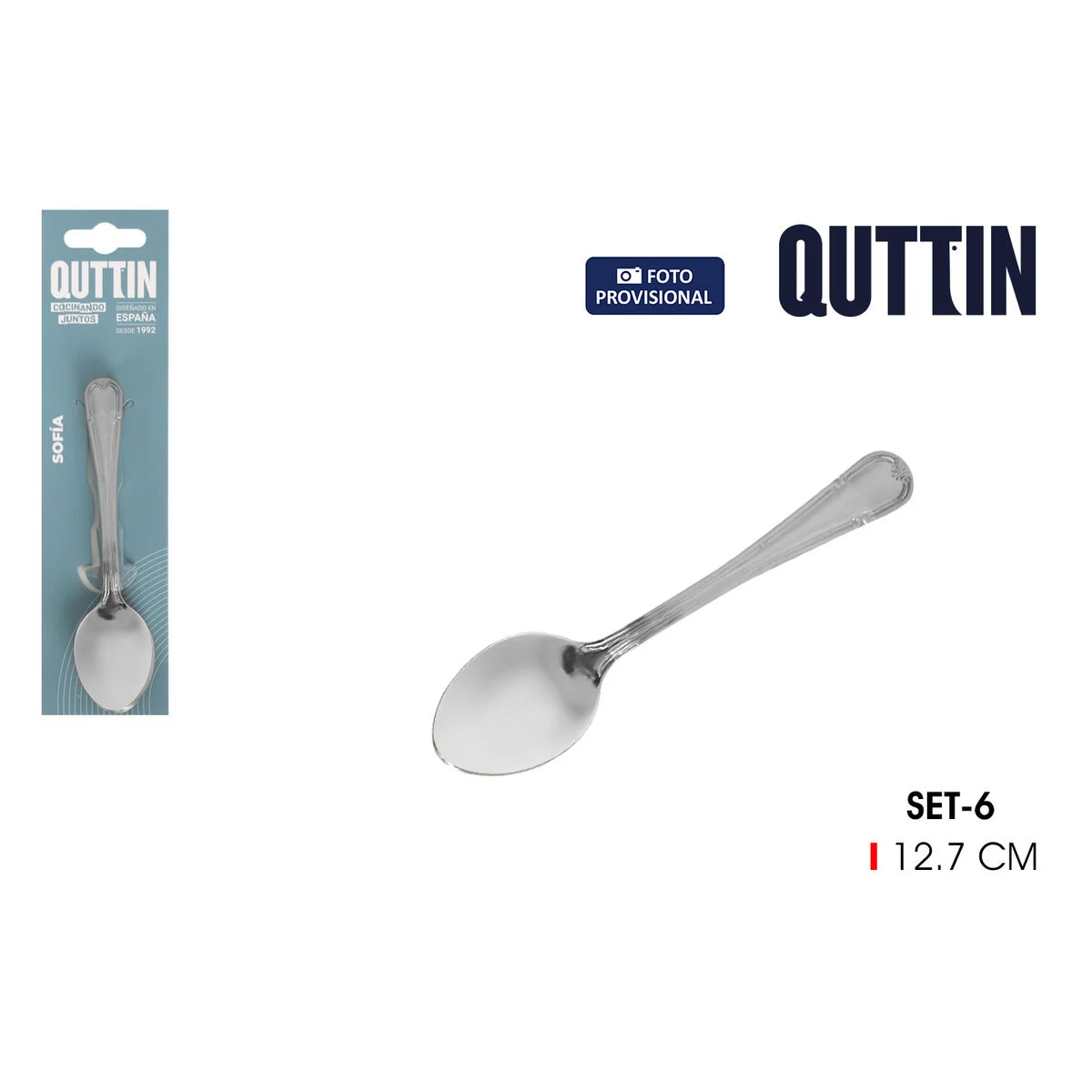Cucharilla de Té Quttin Sofia 6 Piezas 12 Unidades
