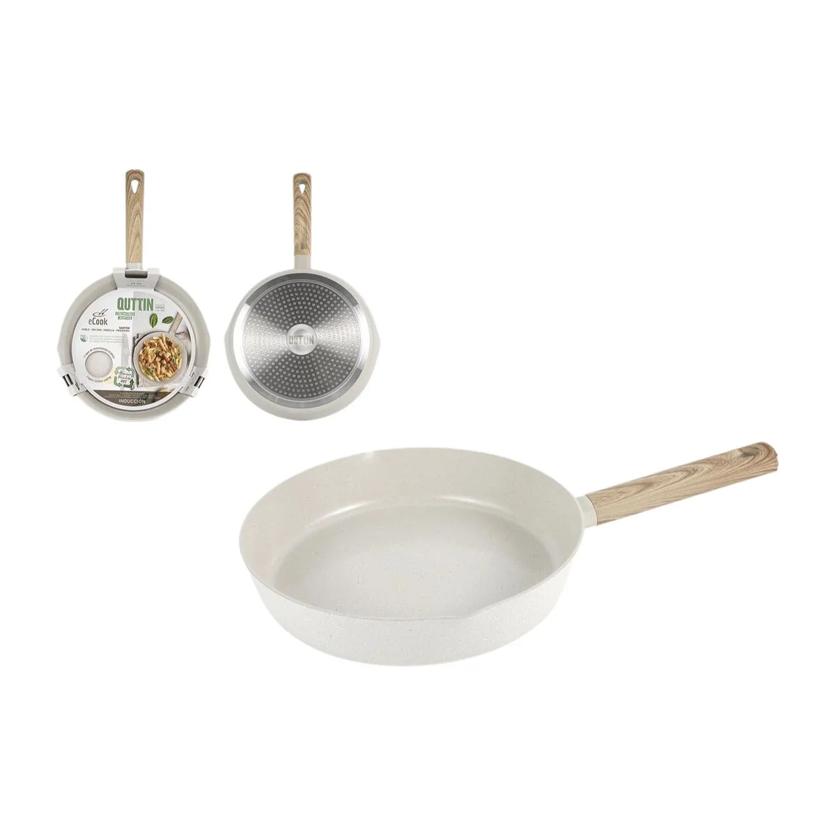 Sartén Quttin ECOOK Blanco (6 Unidades)