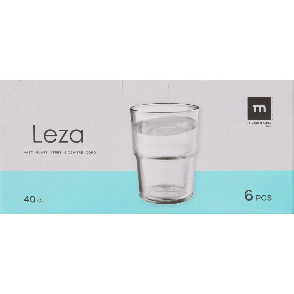 Set de Vasos La Mediterránea Leza 400 ml 6 Piezas (8 Unidades)