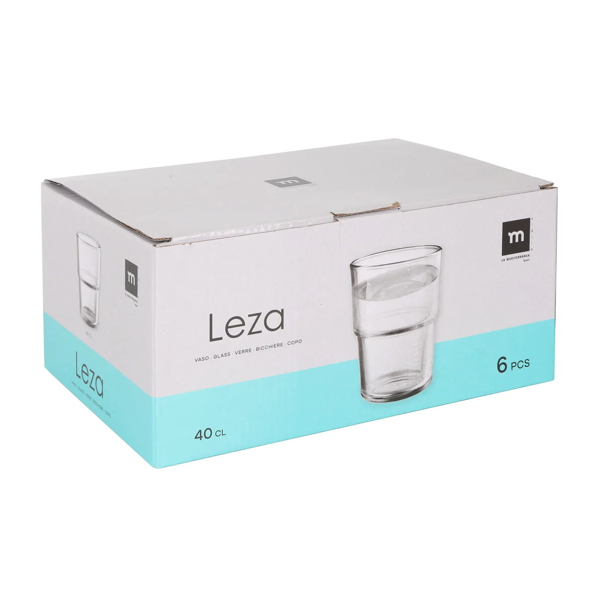 Set de Vasos La Mediterránea Leza 400 ml 6 Piezas (8 Unidades)