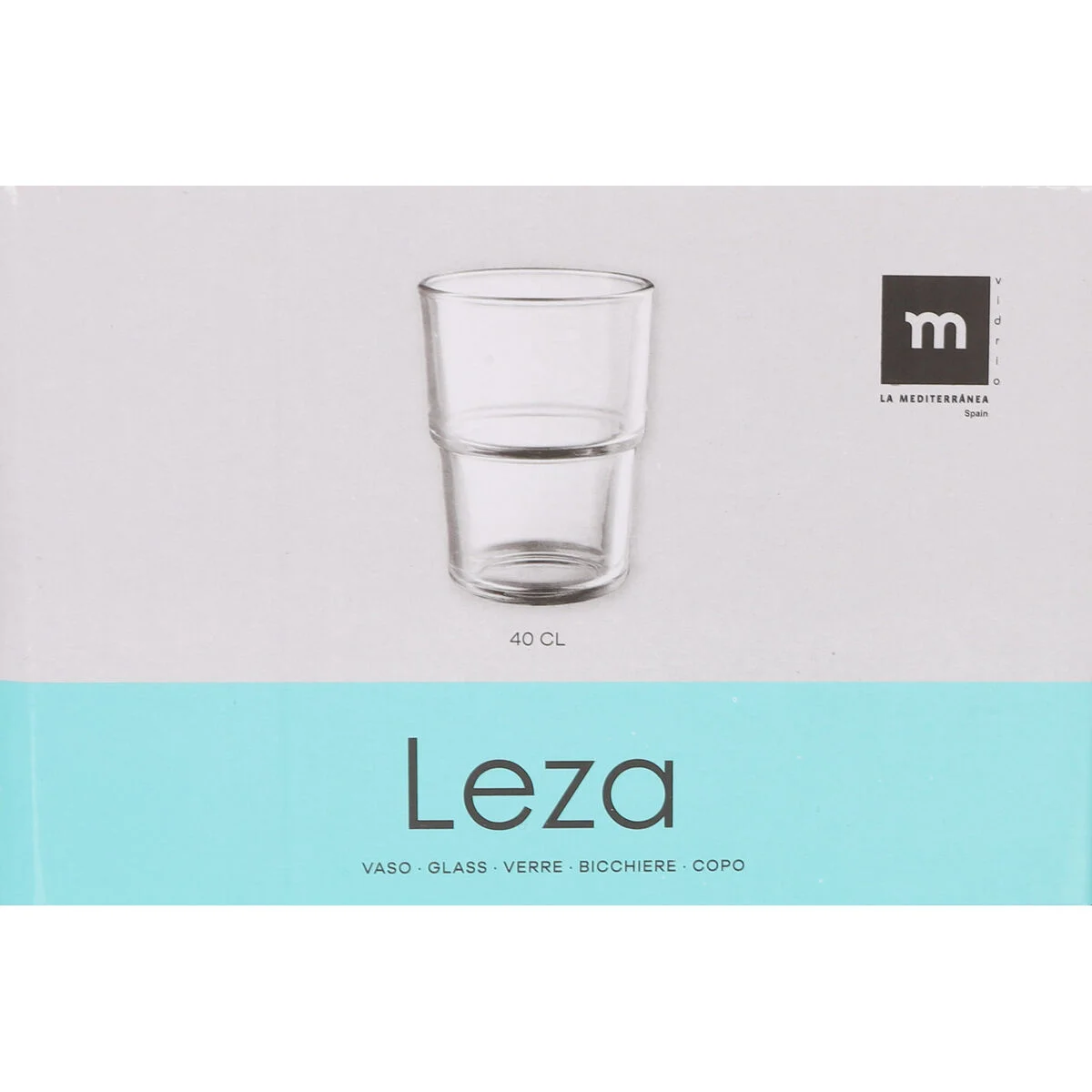 Set de Vasos La Mediterránea Leza 400 ml 6 Piezas (8 Unidades)