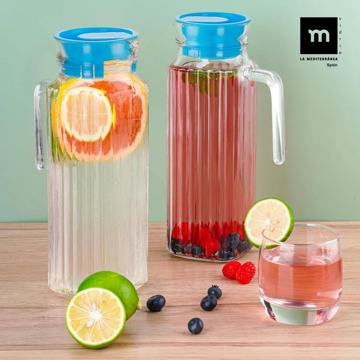 Jarra La Mediterránea Vidrio 1 L (12 Unidades)