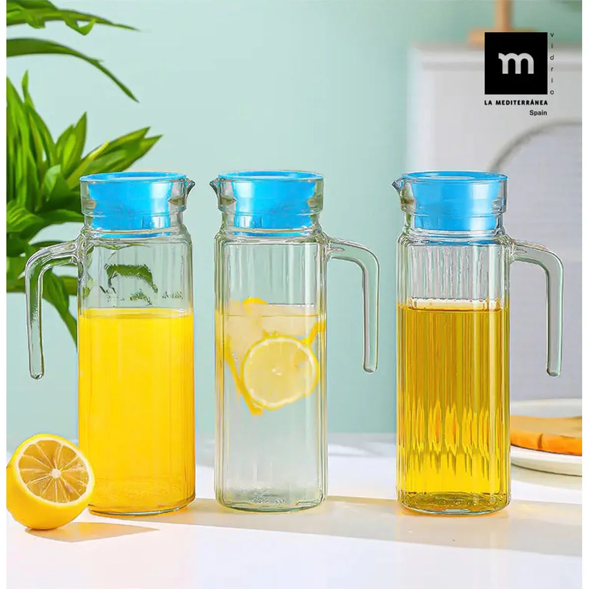 Jarra La Mediterránea Vidrio 1 L (12 Unidades)