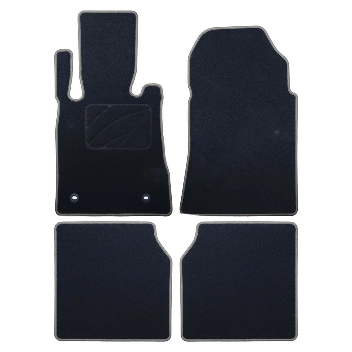 Set de Alfombrillas para Coche OCC Motorsport OCCMC0046GD Negro Gris oscuro Mercedes W1401 Clase S Largo Terciopelo 5 Piezas