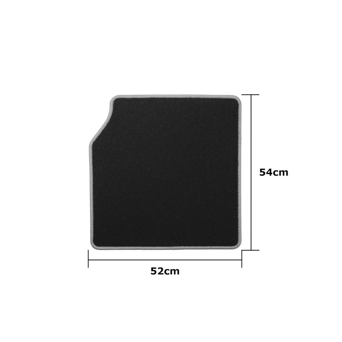 Set de Alfombrillas para Coche OCC Motorsport OCCMC0046GD Negro Gris oscuro Mercedes W1401 Clase S Largo Terciopelo 5 Piezas