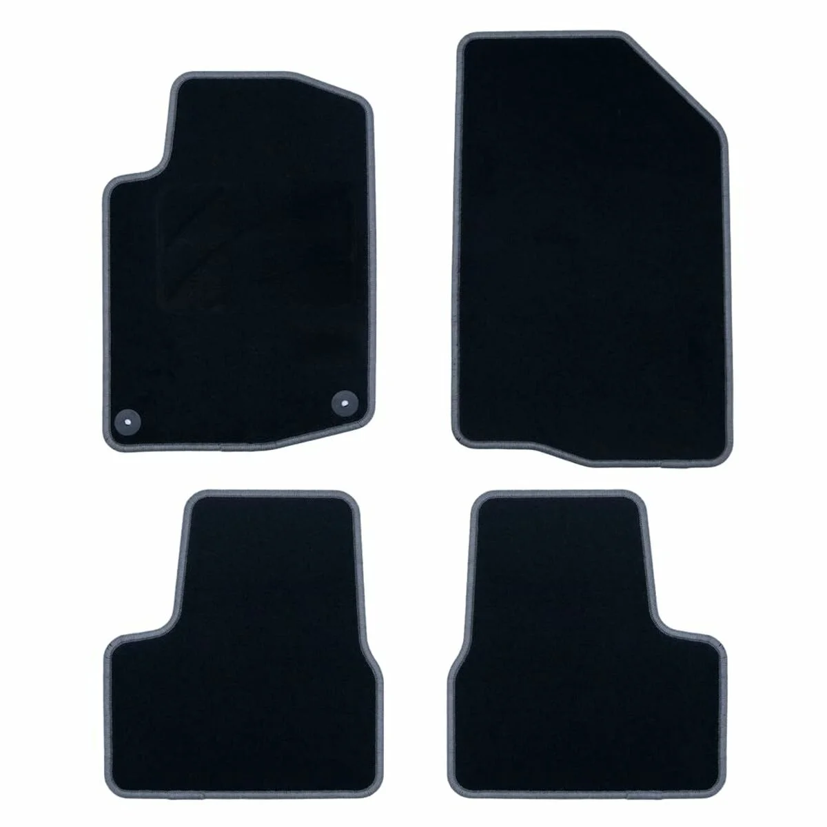 Set de Alfombrillas para Coche OCC Motorsport OCCPG0008GD Negro Gris oscuro Peugeot 208 Terciopelo 5 Piezas