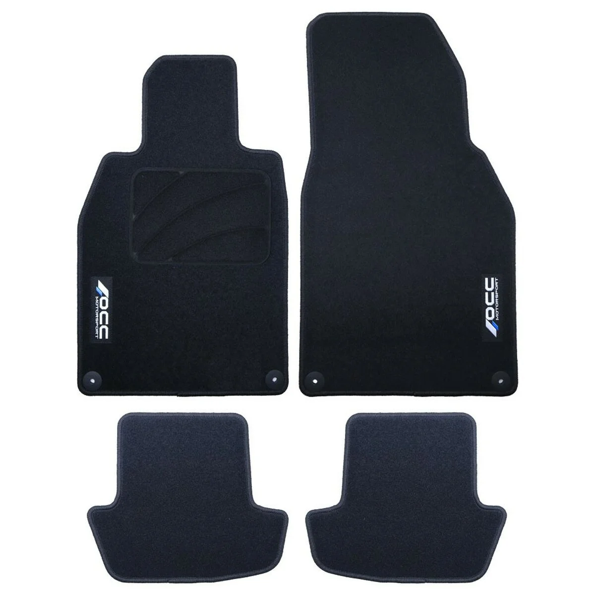 Set de Alfombrillas para Coche OCC Motorsport OCCPS0014LOG Negro Porsche 911 992 Terciopelo 5 Piezas