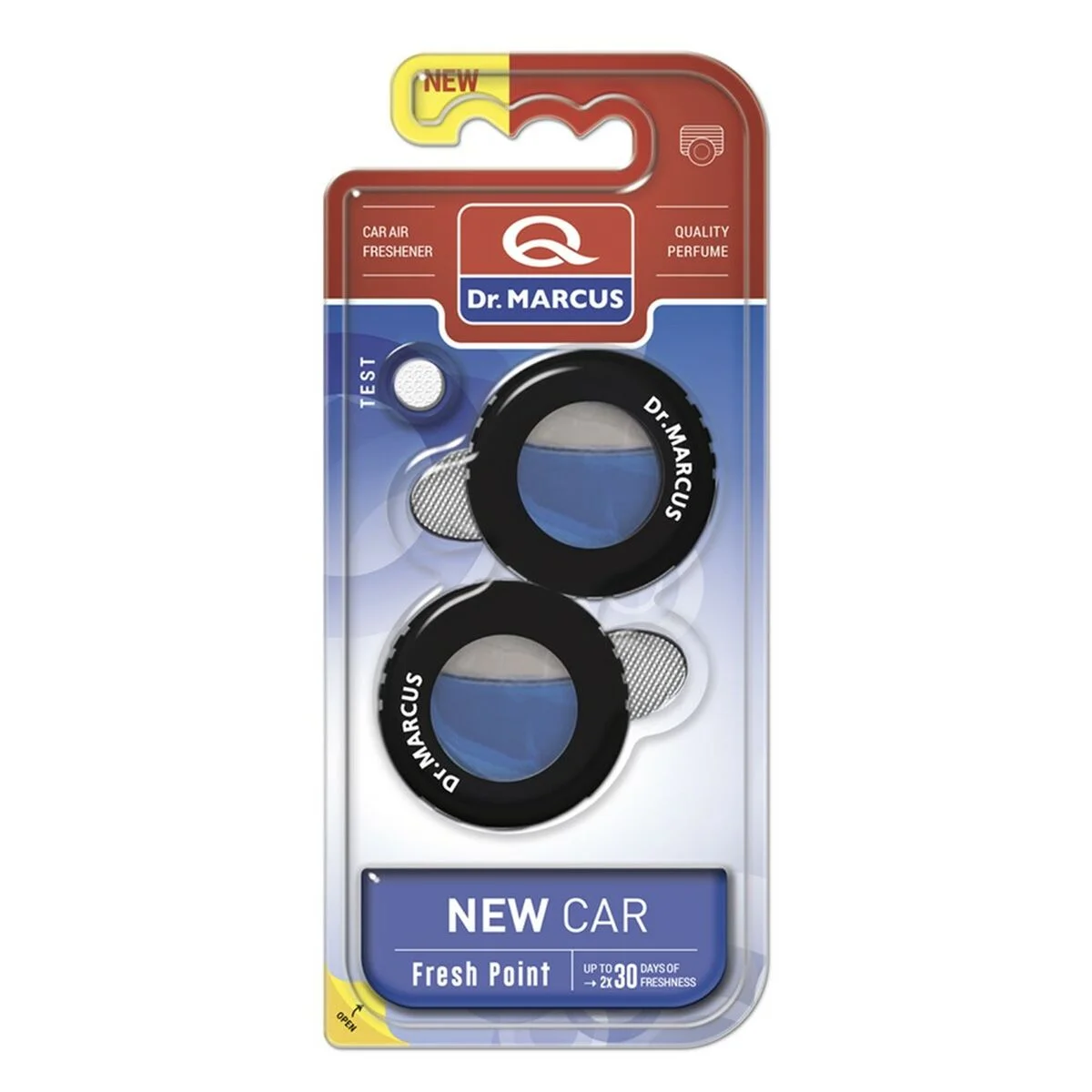 Ambientador para Coche Dr Marcus FRESH POINT NEW CAR Coche Nuevo 2,5 ml Plástico (2 Unidades)