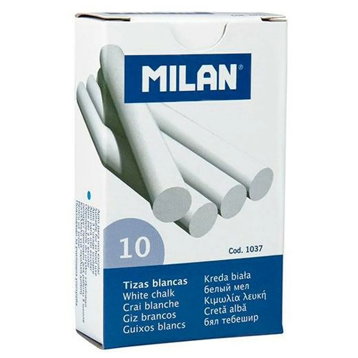 Tizas Milan Blanco 10 Piezas (10 Unidades)