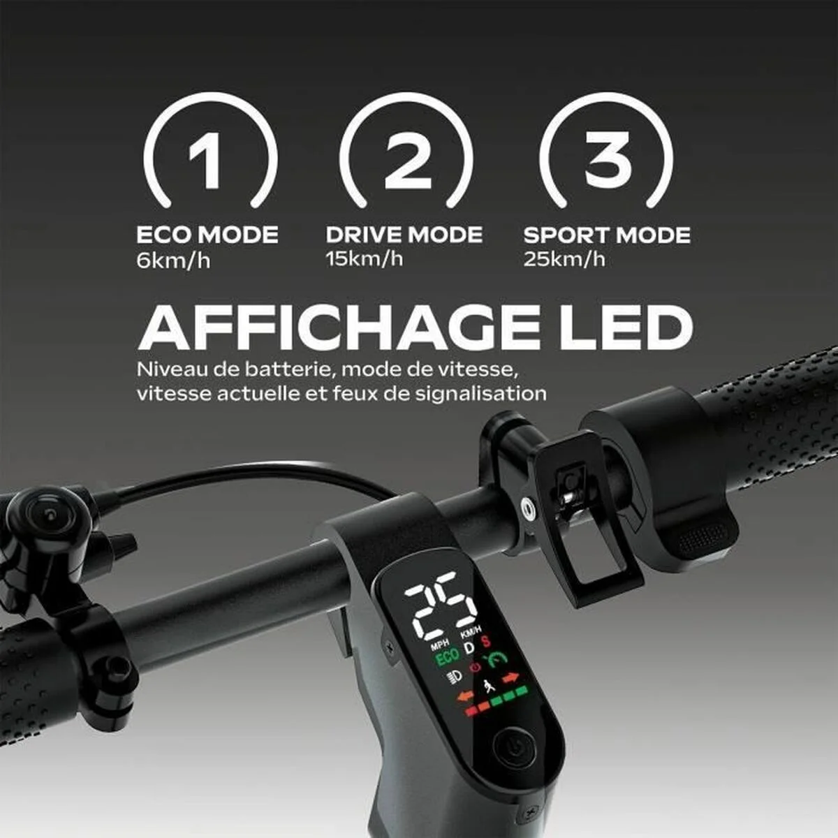 Patinete Eléctrico EZWAY Negro 450 W 25 km/h