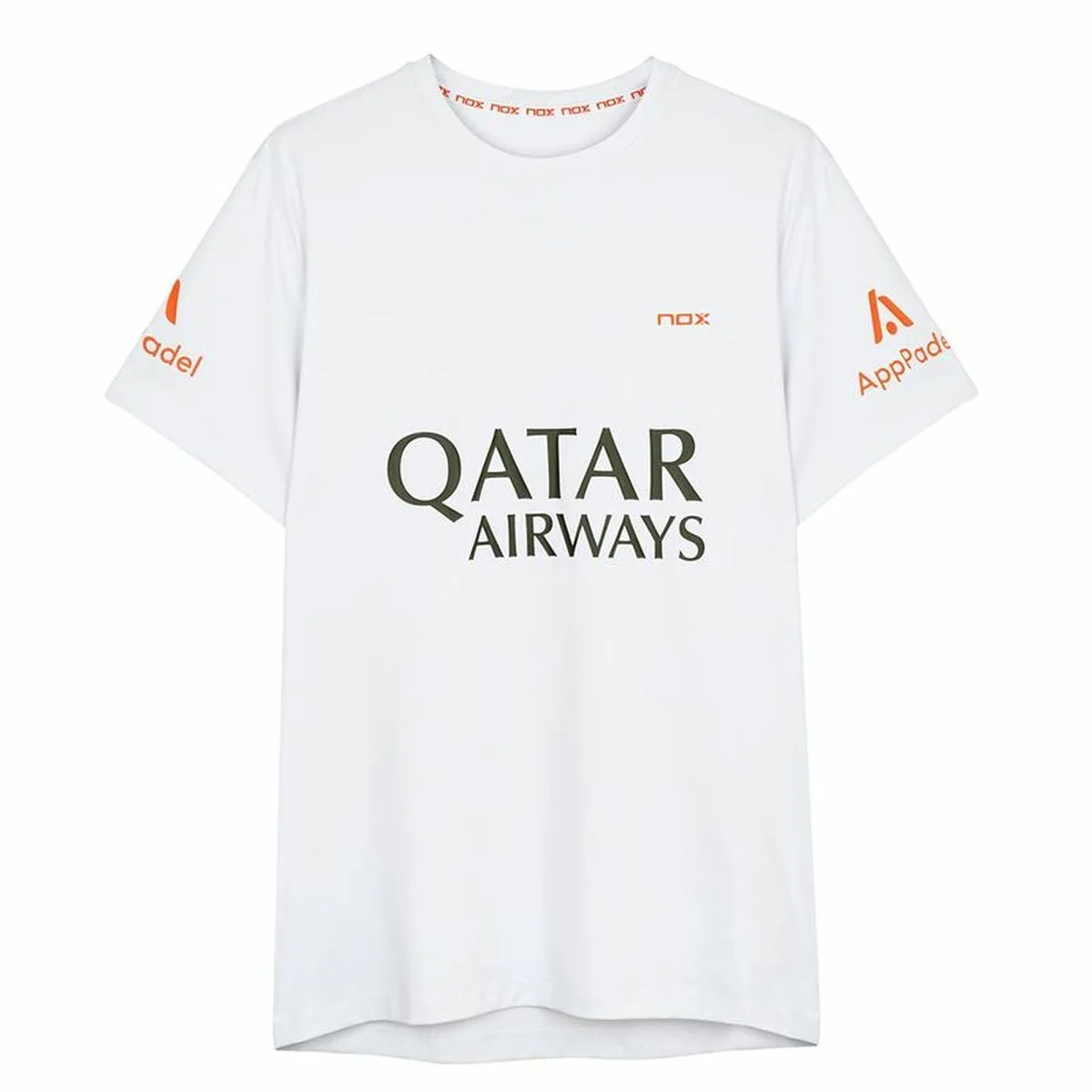 Camiseta de Manga Corta Hombre Nox Nox Sponsorts AT10 Blanco