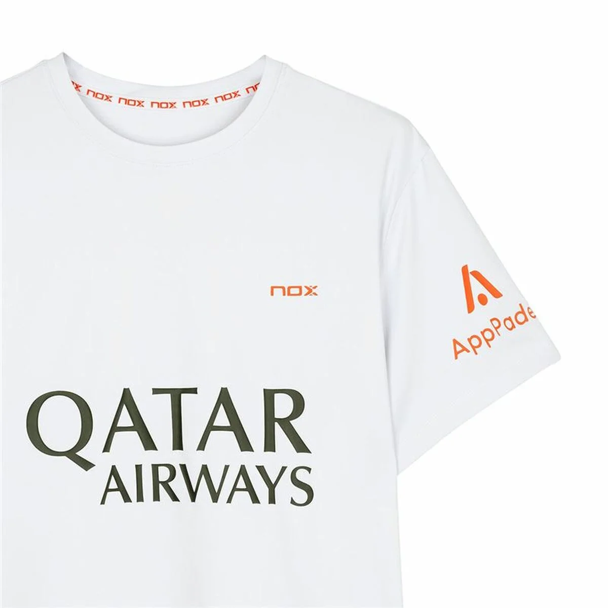 Camiseta de Manga Corta Hombre Nox Nox Sponsorts AT10 Blanco