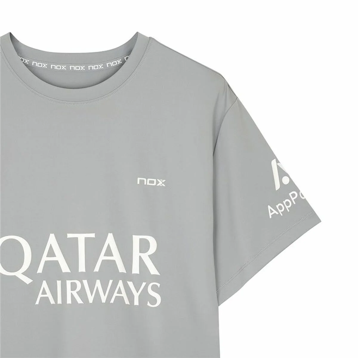 Camiseta de Manga Corta Hombre Nox Sponsorts AT10 Gris Gris claro