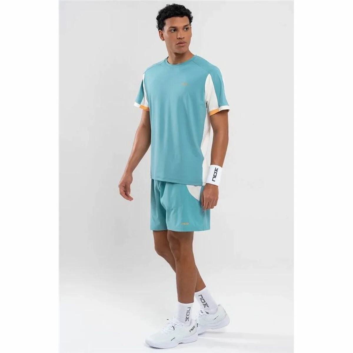 Pantalones Cortos Deportivos para Hombre Nox Pro Turquesa Azul Agua