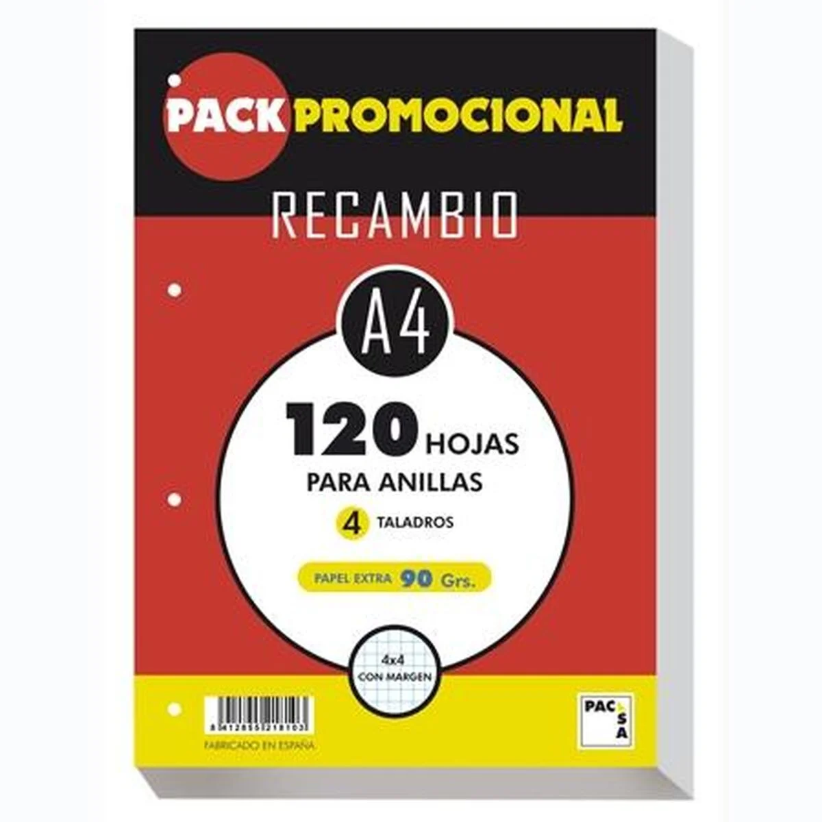 Recambio Pacsa A4 120 Hojas (16 Unidades)