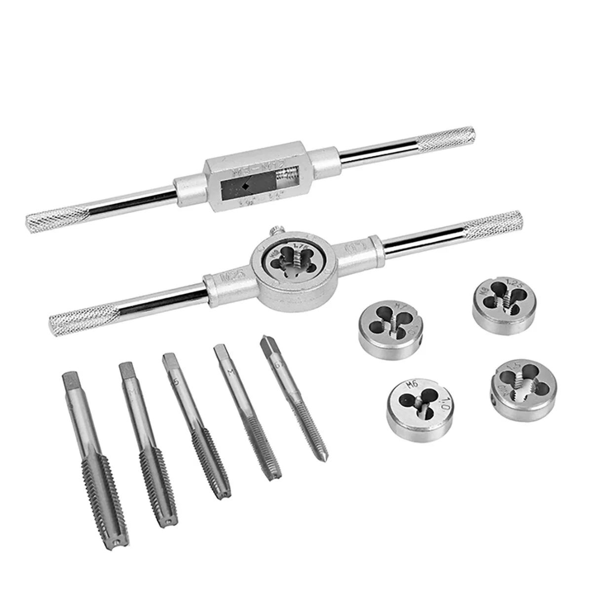 Juego de Machos y Terrajas para Roscar Workpro 12 Piezas