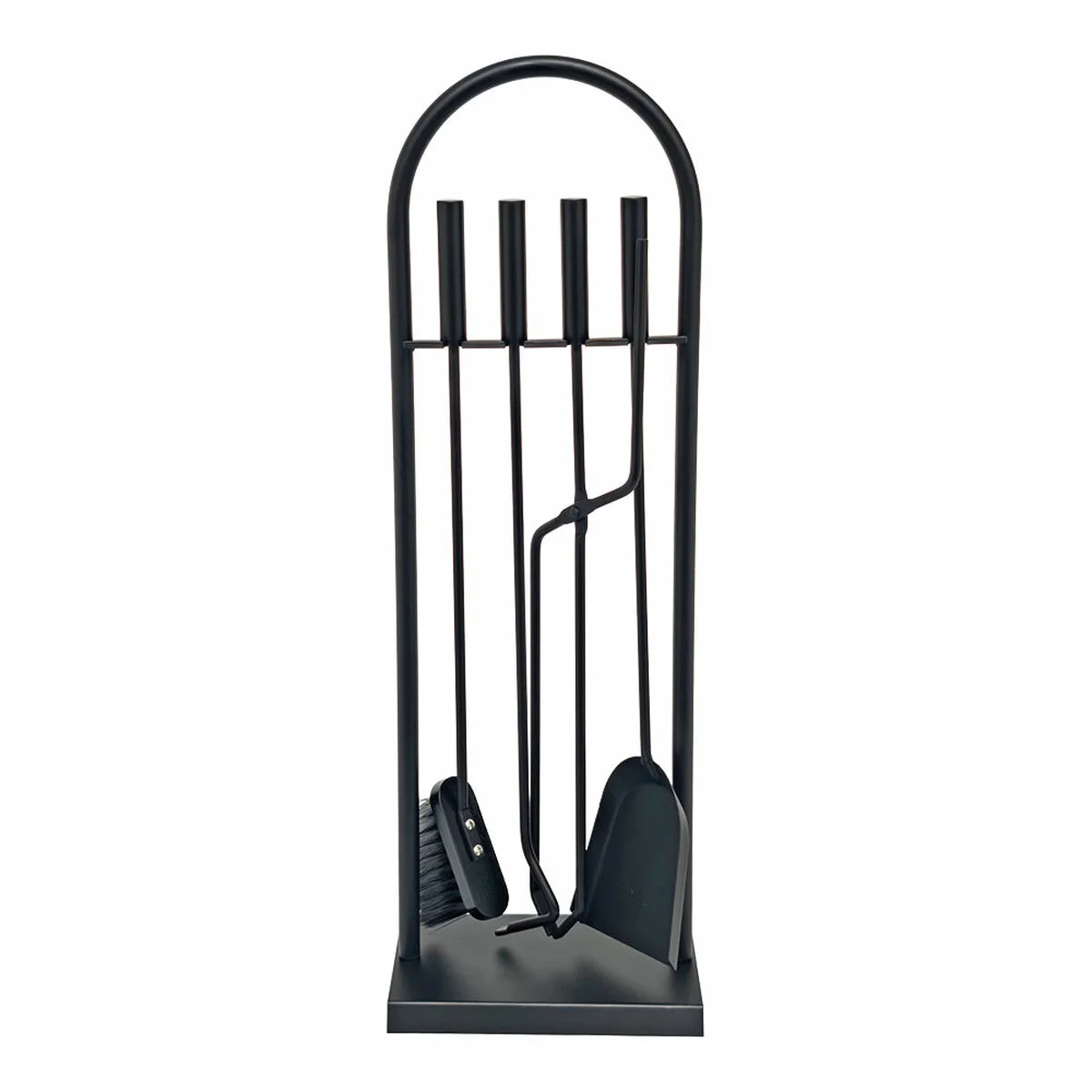 Utensilios para Chimenea EDM 85740 Negro Metal Hierro Fundido 4 Piezas