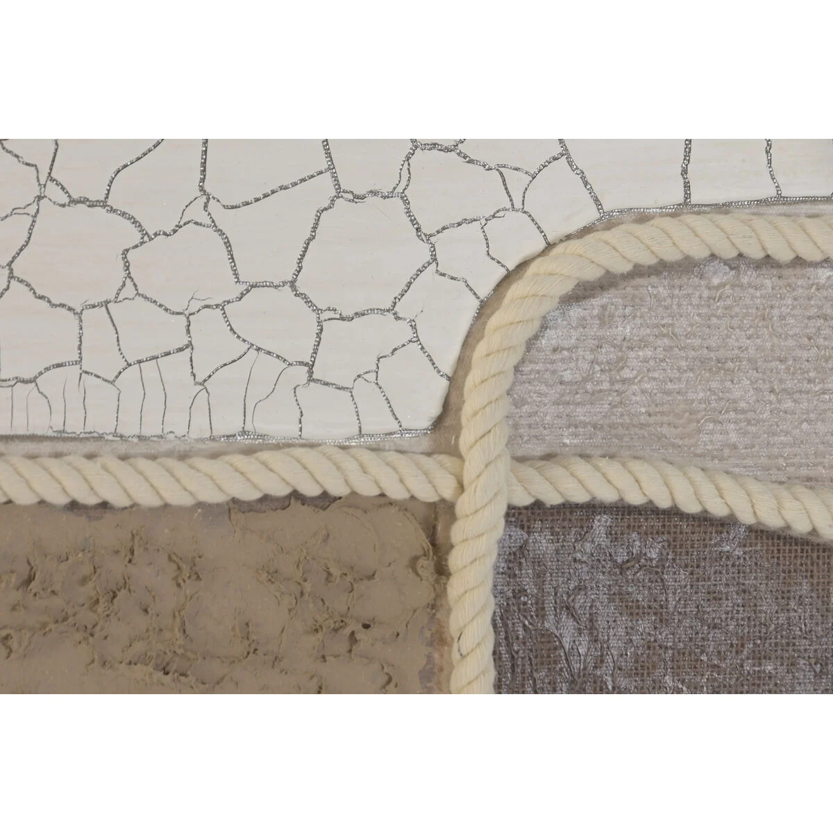 Cuadro Home ESPRIT Blanco Beige Abstracto Urbano (2 Unidades)