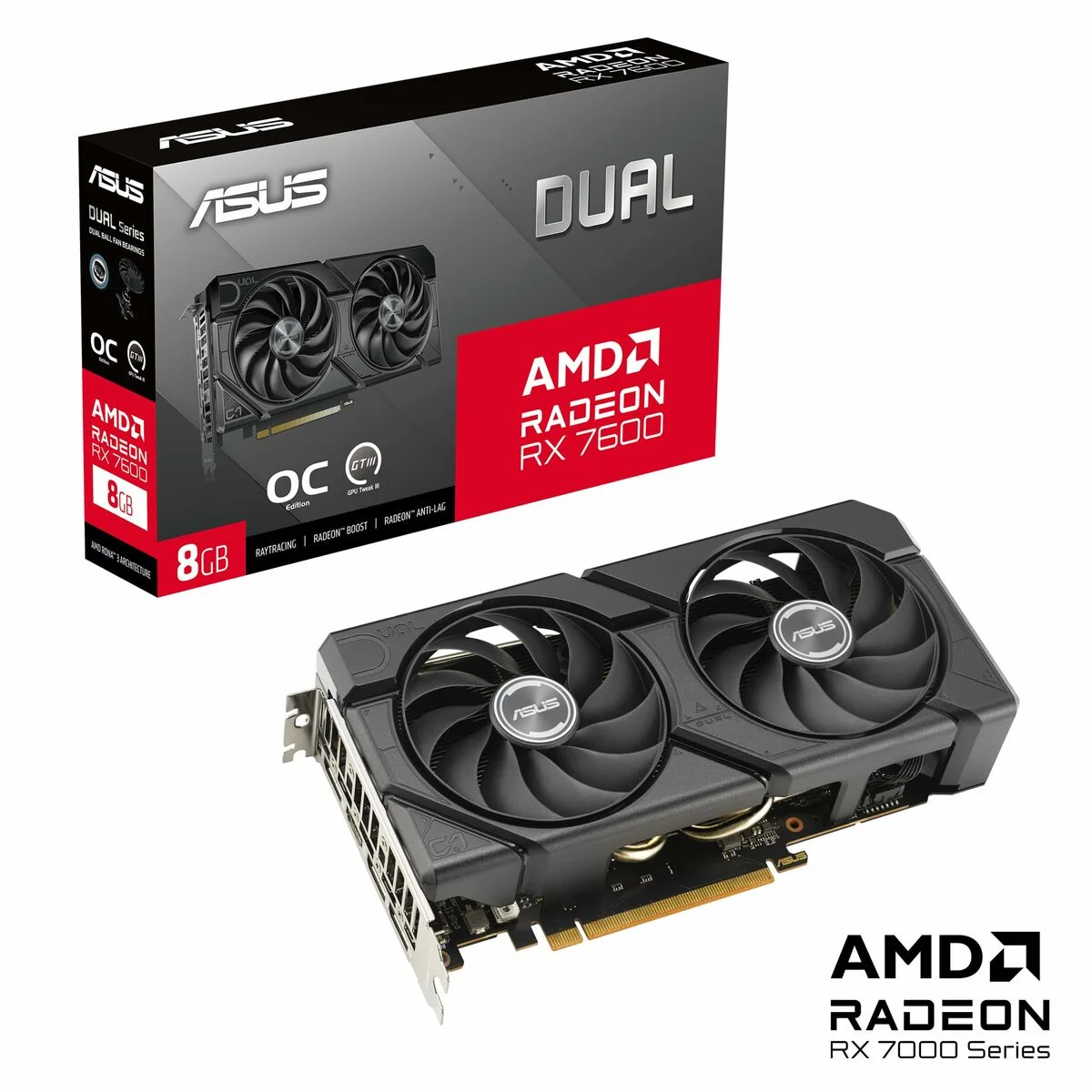 Tarjeta Gráfica Asus RX7600-O8G-EVO 8 GB GDDR6