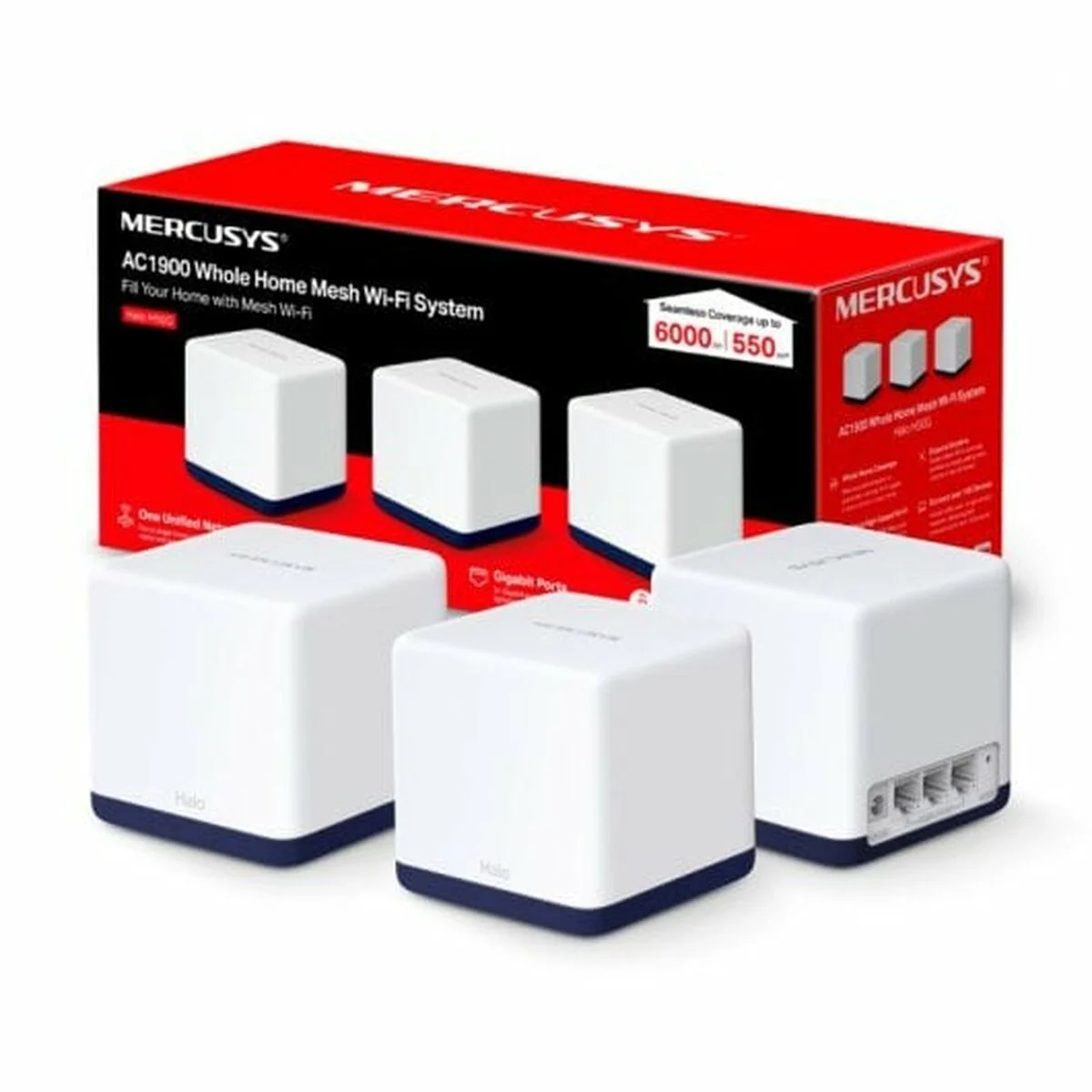 Access point Mercusys Halo H50G White 1300 Mbps Mesh (3 Units)
