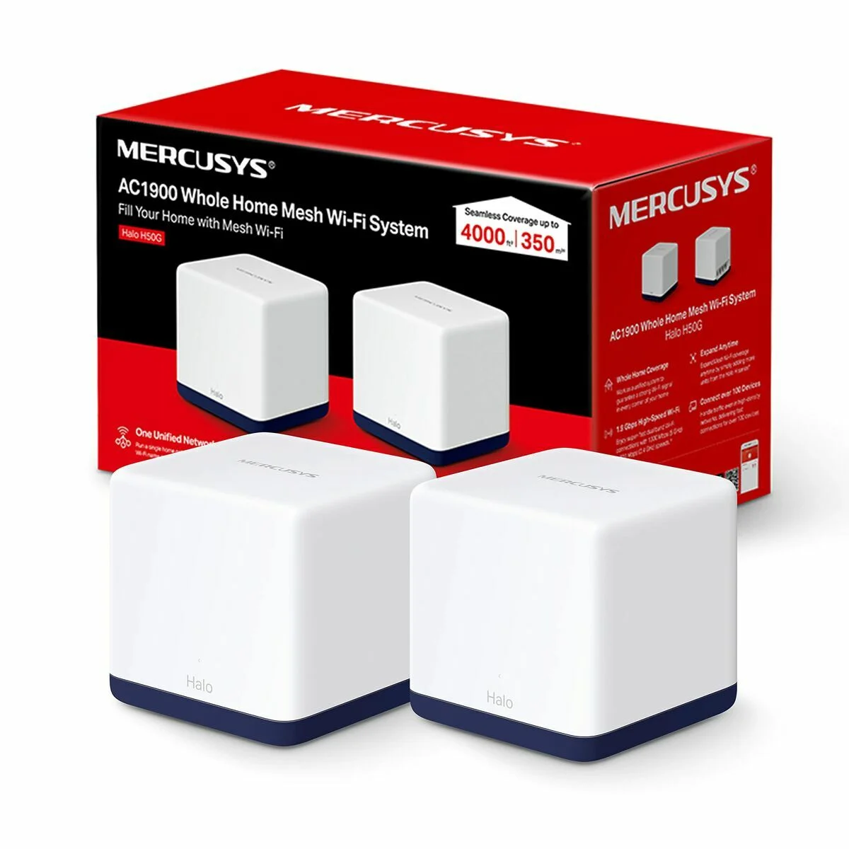 Access point Mercusys Halo H50G(2-pack) White 2 Units