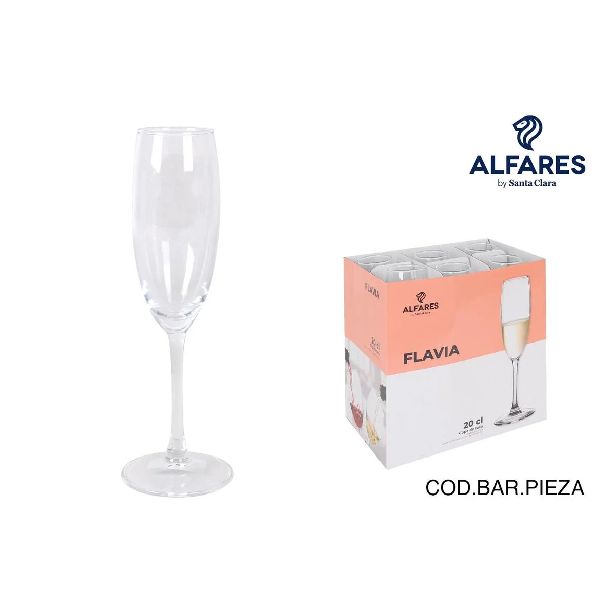 Copa de champán Alfares Flavia 200 ml (24 Unidades)