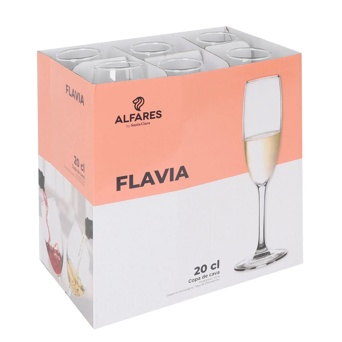 Copa de champán Alfares Flavia 200 ml (24 Unidades)